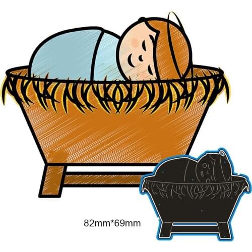 Metal Cutting Dies Sleeping Baby For Card DIY Scrapbooking stencil Paper Craft Album template Dies 82*69mm