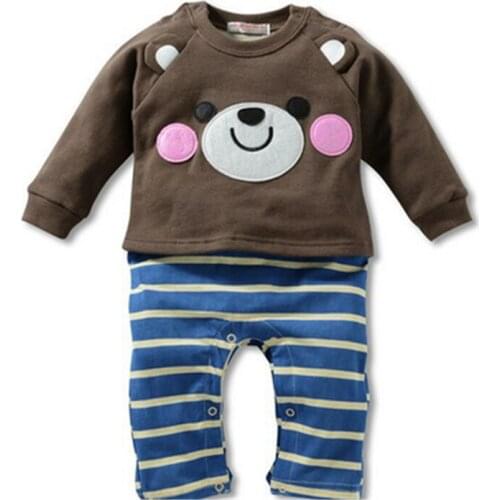 Baby cute Clothes Infant Rompers Boys&Girls Long-Sleeved Rompers Cartoon Mouse tiger panda bear Infant Jumpsuit Toddler Clothes