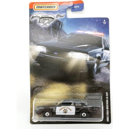 2020 Matchbox 1/64 Car 1993 FORD MUSTANG LX SSP Police Car Collection Metal Diecast Alloy Model Car Kids Toys Gift