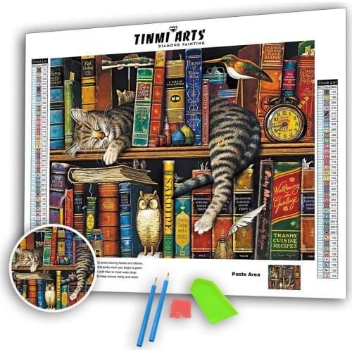 5d Poured Glue Diamond Painting Kits Scalloped Edge Full Drill Round Sleeping Cat Mosaic Accessorie Animal Rhinestones Art Decor