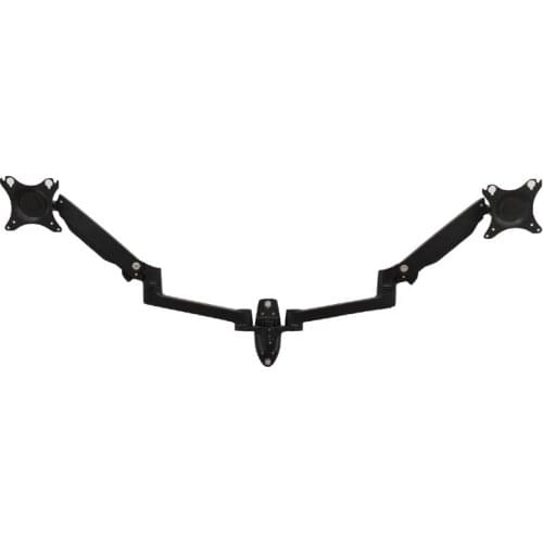 DL-7012D 15-32" Mechanical spring aluminum steel double monitor mount tv wall bracket dual arm 1-10kg