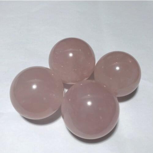 Natural Rose Quartz Crystal Hand-Polished Sphere Chakra Healing Reiki Home Decoration Stone Handicraft Decoration Sphere