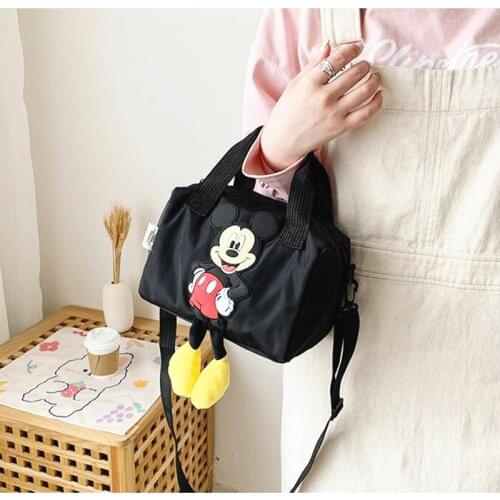 Disney New Mickey Mouse Bag Cute Fashion Bowling Bag Cartoon Shoulder Bag Popular Cartoon Bag Duffel Bag Ms Christmas Gift