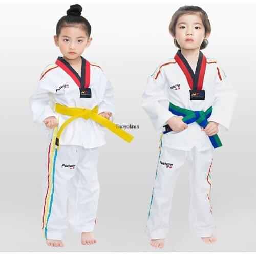 New Style Long Sleeved Taekwondo Clothing Adult Childrens Taekwondo Traning uniform Men Women Taekwondo suit T154