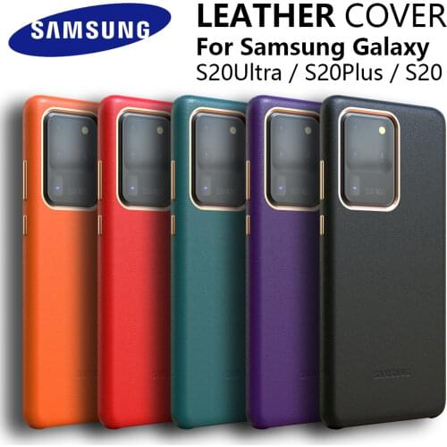 For S20Ultra S20 Ultra Vegan Case Original Genuine Vegan Leather Black Green Back Cover for Samsung Galaxy S20 Plus Case