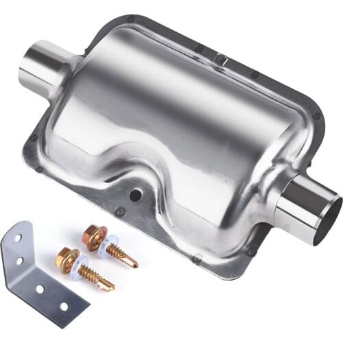 Portable Pipe Silencer Exhaust Muffler 24mm Clamps Bracket and 60/120cm Exhaust Pipe for Car Heater Parking Air Diesel Heater