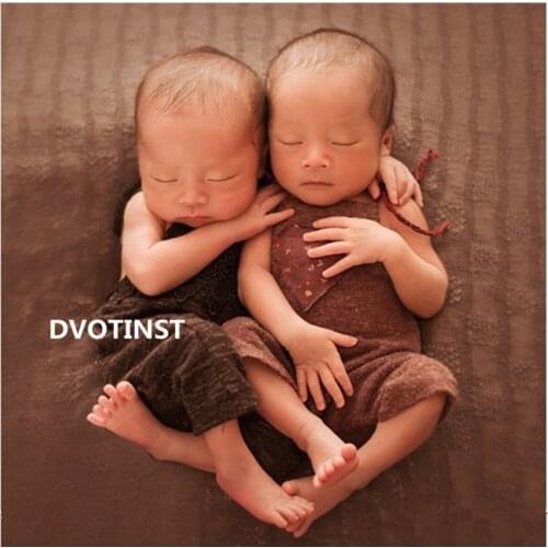 Newborn Baby Photography Props Bodysuit+Hat 2pcs Set Fotografia Accessories Infant Toddler Studio Shooting Shower Gift