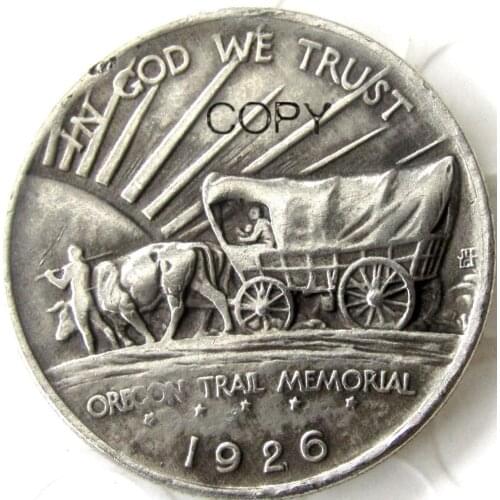 USA 1926 - 1939 Oregon Trail Memorial Half Dollar Copy Coins Silver Plated