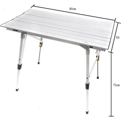 90*53*71CM Aluminum Alloy Folding Table Portable Outdoor Camping Table Ultra-Light Barbecue Table Advertising Picnic Desk