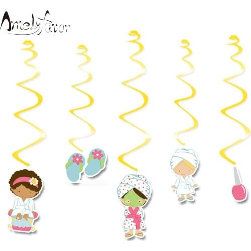 SPA Theme Ceiling Hanging Swirl Decorations Cutout Party Supplies DIY Decorations Event Party Festival Supplies