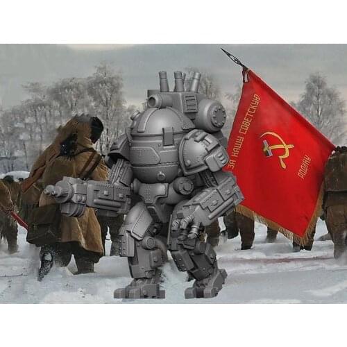 1/35 Scale Fantasy Armor Robot Unpainted Figure Model Kit Free Shipping