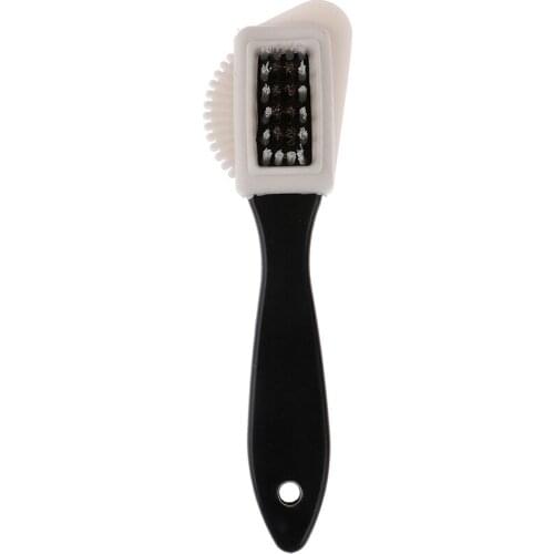 1Pcs New Black 3 Side Cleaning Brush For Suede Nubuck Boot Shoes S Shape Shoe Cleaner Wholesale