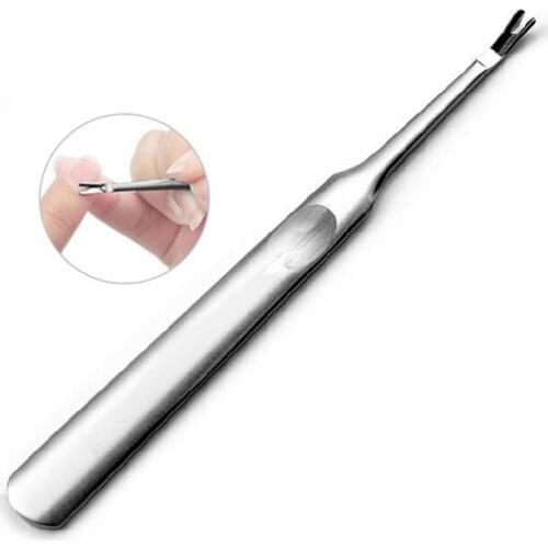 1PCS stainless steel Double head Exfoliating knife pick The dead skin fork manicure tools Nail file Manicure tools