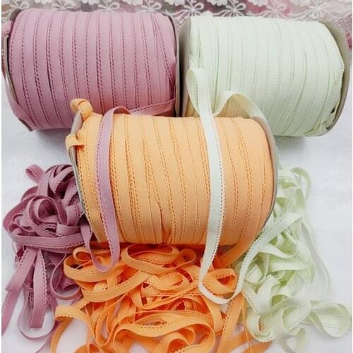 10 Meter Green Elastic Lace Trim Sewing Lace Mesh Ribbon Guipure Orange Lace Trimmings Fabric Warp DIY Garment Accessories 1cm