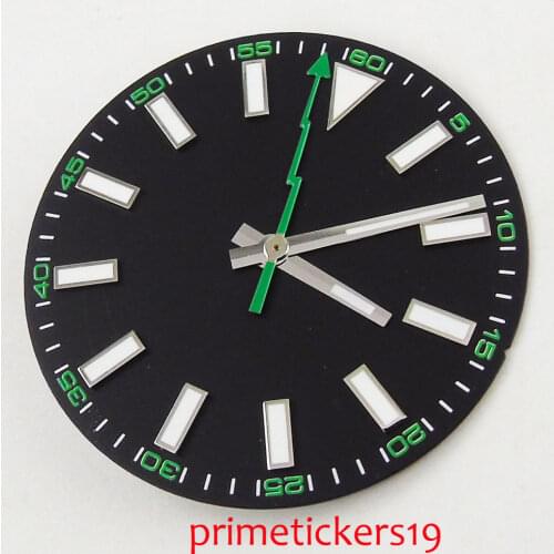 30.8mm black sterile dial l+ Hands fit for Miyota 8215 8205 821A Mingzhu 2813 movement