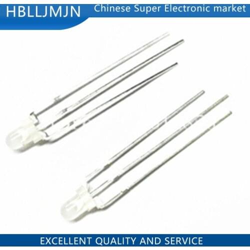 50PCS 3mm Common Anode Red and Green double color light-emitting diode LED