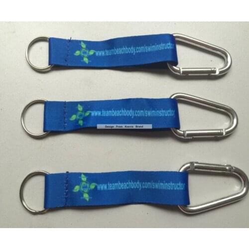 500pcs/lot Cheap Short Wrist Lanyard With Logo/text Imprint Promotion Carabiner Outdoor Bottle Handing Lanyards