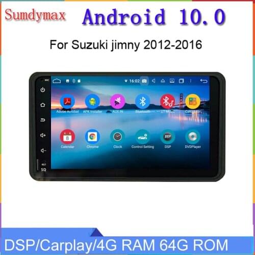 TDA7851 octa core 4g ram 64g rom android 10 car multimedia player for jimny 2007-2013 with gps navigation car audio wifi DSP