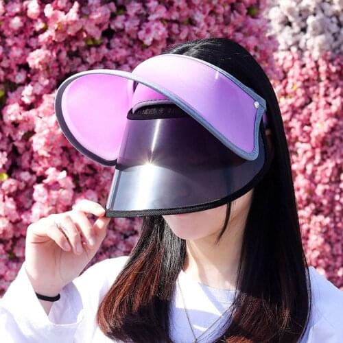 8 Colors Unisex Double-layer Empty Hat Anti UV Transparent Hats Female Summer Outdoor Sun Hats Visor Sunshade Caps Riding Hat