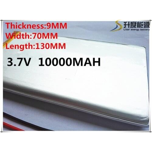 Rechargeable lipo battery cell 3.7 V 9070130 10000 mah tablet battery brand tablet gm lithium polymer battery