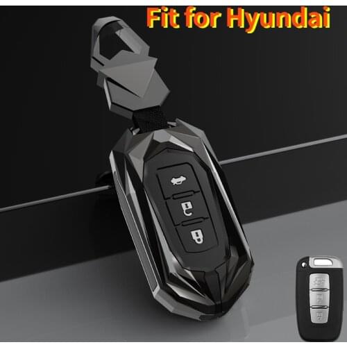 Zinc alloy Car Remote Key Case Cover For Hyundai Solaris HB20 i30 Veloster SR ix35 Elantra Accent For KIA RIO Sportage K2 K3
