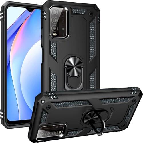 Cover Case for POCO M3 Armor Rugged Military Shockproof Ring Holder Magnet Phone Case for Xiaomi POCO M3 M 3