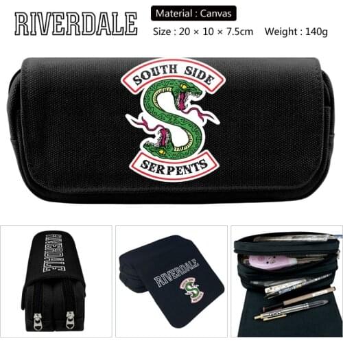Riverdale Cosplay Pencil Case Student Stationery Bag Canvas Pen Bags Cosmetic Makeup Bag Gift