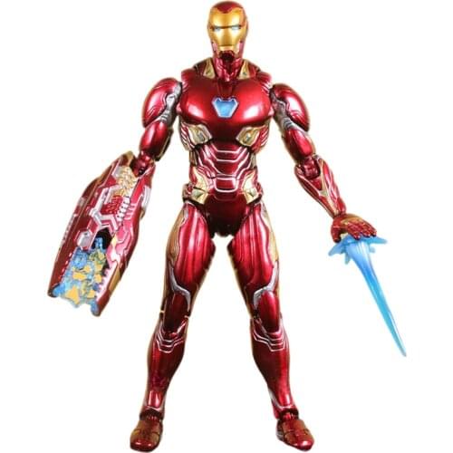 15cm Disney Marvel Avengers Action Figure Legand MK50 SHF Iron Man Figma PVC Superhero Model Movable Joints Toys for Children