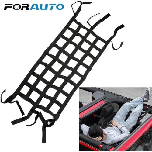 FORAUTO Car Roof Storage Net Tail Box Net Mesh Cargo Net For Jeep Wrangler Retrofit Accessories Hammock Bed Rest Network Cover