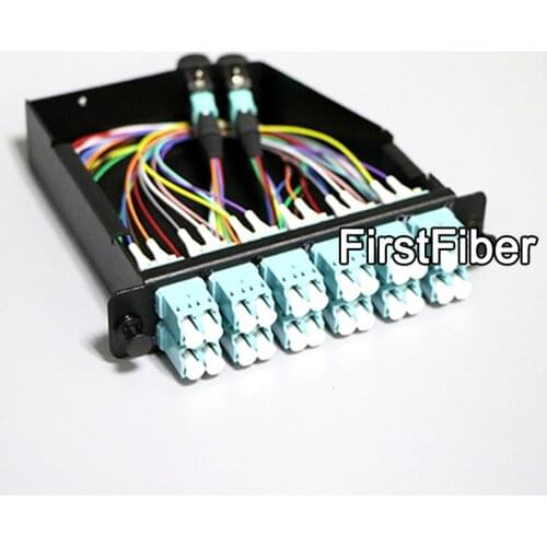 24 Fiber MPO Breakout Cassette with MPO to LC Cable splitter