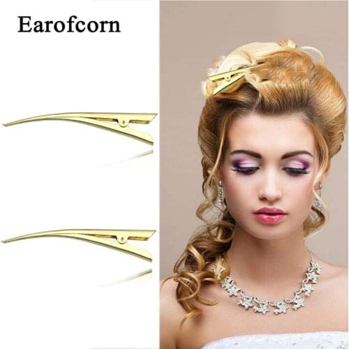 Earofcorn Fashion Girls Shining Headwear Hair Clips Duck Mouth DIY Hair Styling Hair Accessories 2 pcs hair jewelry for Women