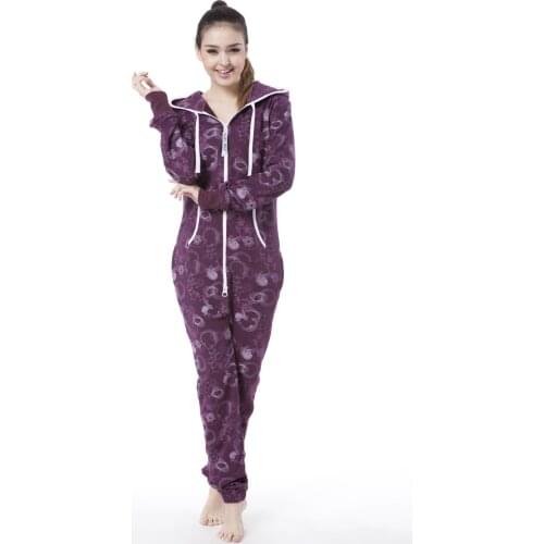 Nordic Way Fashion One Piece Jumpsuit Printed Flower Women Romper Unisex Playsuit Onesie