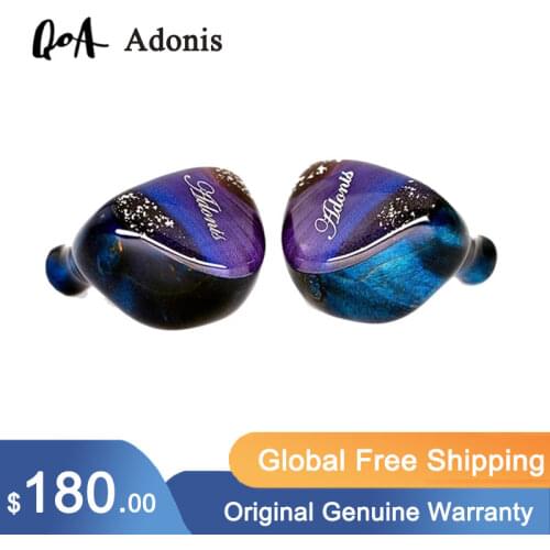 QOA Adonis HIFI Earphone 10mm DD+2BA Hybrid Driver Unit Sport DJ Music Headset with Resin Wooden Shell Vesper PINK LADY Mojito