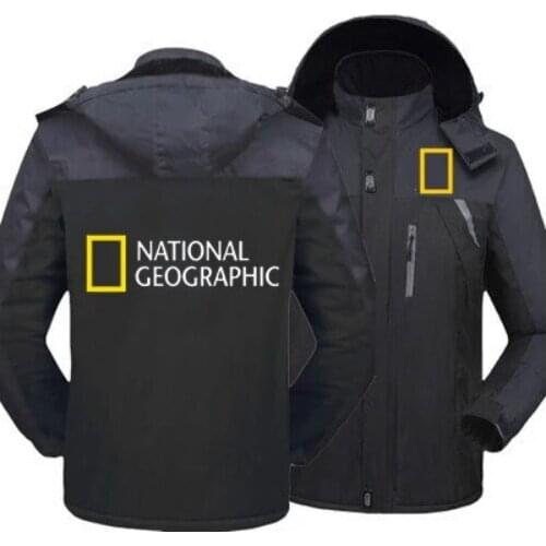 NEW Winter Jacket Men for NATIONAL GEOGRAPGIC CHANNEL Windbreaker Windproof Waterproof Thicken Fleece Outwear Outdoorsports Over