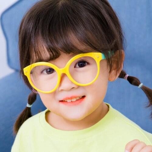 New childrens mobile phone anti blue radiation glasses silicone comfortable baby goggles anti UV 001