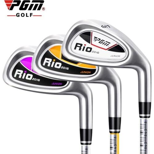 Authentic PGM Childrens Girl Golf Clubs Iron Driver for Boy 7 Iron Right-hand Inferior Steel Exercise Cartoon Ultralight Club