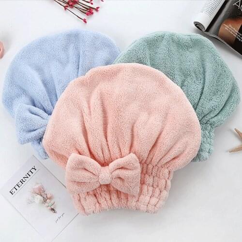 1 Microfiber Hair Wrap Towel Dry Shower Turban Hat Head Cap Bath Fast Drying Spa