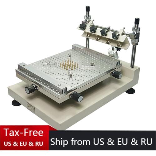 Solder Paste Printer ZB3040H Manual High Precision Silkscreen Printer Red Glue Printing Machine Print Size 250x400mm