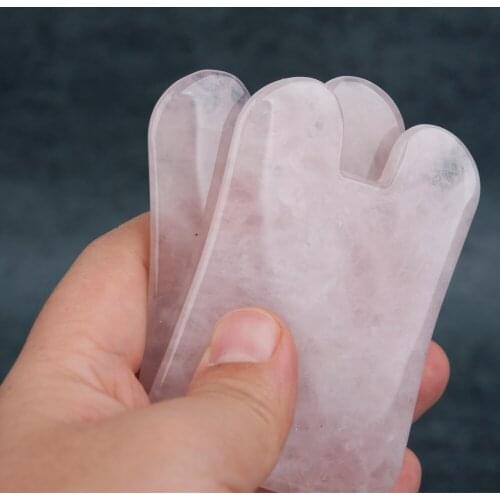 Natural Jade Stone Gua Sha Massage Tool Rose Quartz Face Massage Skin Care Beauty Body Stress Relax Guasha Scraping Massager