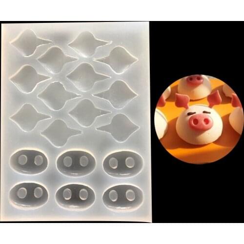 Pig Ear Nose Western Pastries Accessories Cake Decoration Silicone Mold Fondant Jelly Mousse Mold 19-131