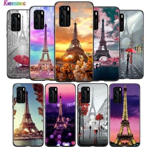 Silicone Cover Paris Eiffel Tower France for Huawei P30 P20 P40 Lite E Pro P Smart Z Plus 2019 2020 P10 Lite Phone Case