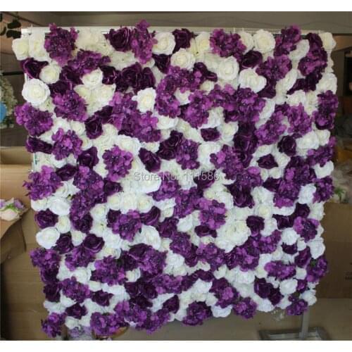 SPR Free Shipping mix color hydrangea rose flower wall wedding backdrop artificial flower row and arch decorative flore