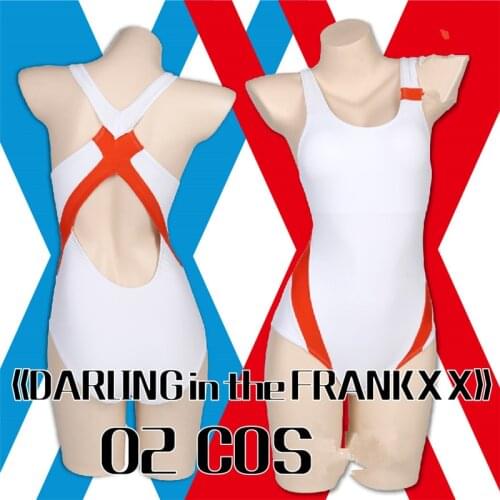 2020 Halloween Anime DARLING in the FRANXX CODE:002 Zero Two Cosplay Costume Sexy Bodysuit For Women Jumpsuit Swimsuit and Wigs