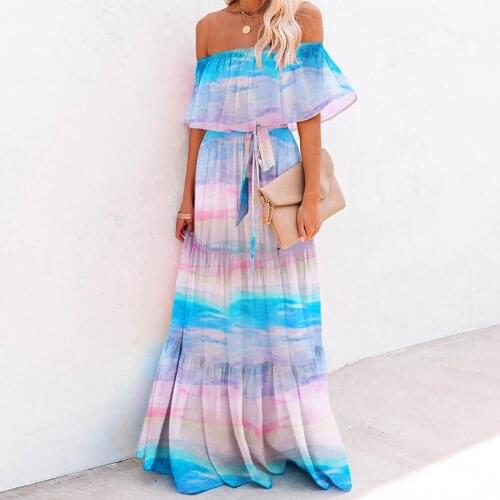 2021 Multicolor Bikini Cover-ups Strapless Loose Summer Maxi Dress Women Plus Size Beachwear Swimsuit Cover Up Sarongs A324