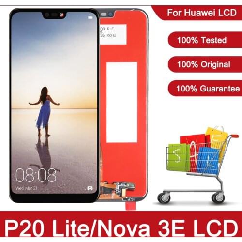 5.84" LCD For HUAWEI P20 Lite LCD Display Touch Screen Digitizer Assembly For Huawei Nova 3e EML-L09C EML-L29C Replacement Parts