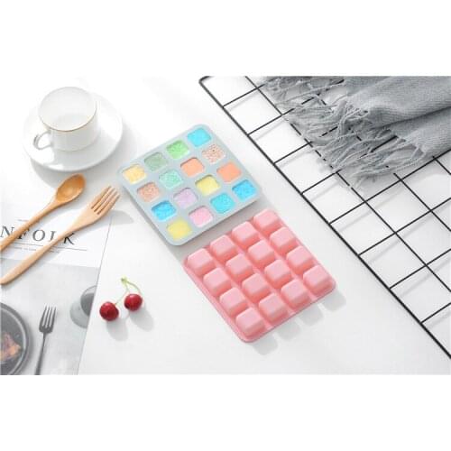 1PC 16 Squares Cake Tools Cupcake Chocolate Baking Tray Fondant Kitchen Bakeware Silicone Mousse Cake Mold Muffin Pan OK 1013