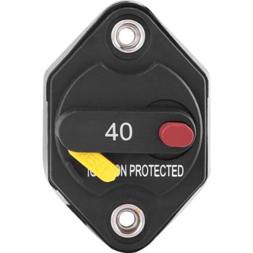 1pc 32V DC 40 Amp Waterproof Manual Reset Circuit Breaker Switch Car Boat Fuse Holder for SAE J553, for SAE J1171