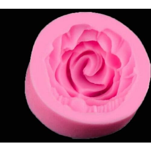 1PC Mini Rose Shaped cake mold silicone mould cake design flower form silicone fondant cake DIY tools mold JK 0874