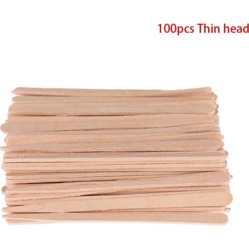 100Pcs/lot Waxing Wax Wooden Disposable Bamboo Sticks Spatula Tongue Depressor Kit Beauty Tool Hair Removal Cream Depilatory