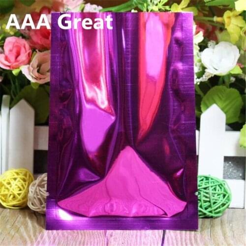 AAA Great Brand New 100pcs Aluminum Foil Mylar Bags Vacuum Sealer Food Storage Package Pouches Purple Open Top Tea Grain Candy